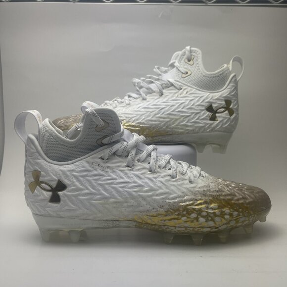 UNDER ARMOUR SPOTLIGHT CLONE 3.0 MC FOOTBALL CLEATS Womens Size 10 3026343-100 - Picture 2 of 7
